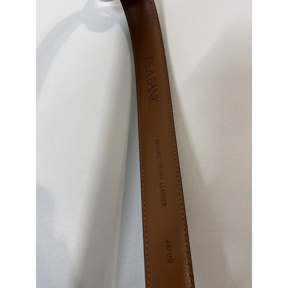 JoS. A. Bank Men's Tan Brown Genuine Italian Leather Belt Sz 44 Set Of 2‎ NEW